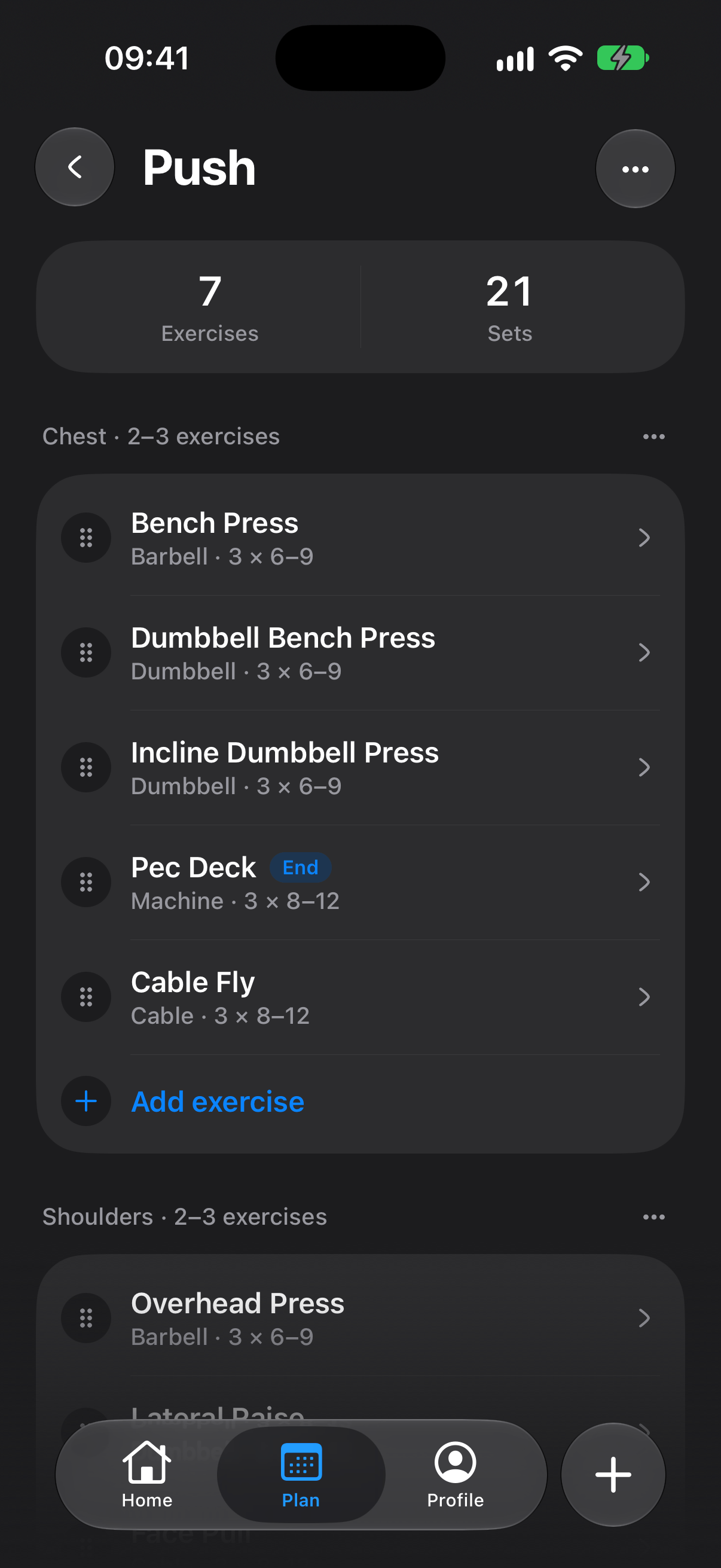 Push day with blocks and pools