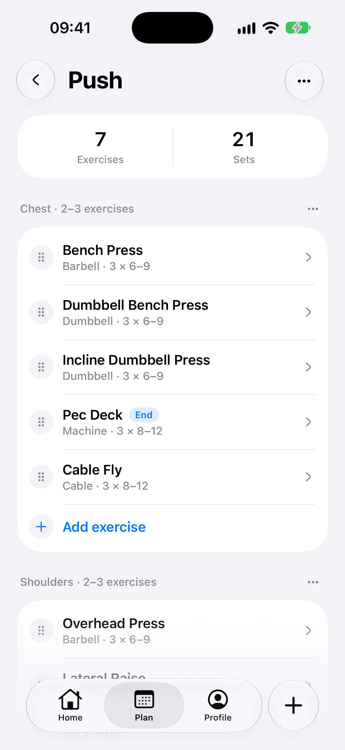 Push day with blocks and pools